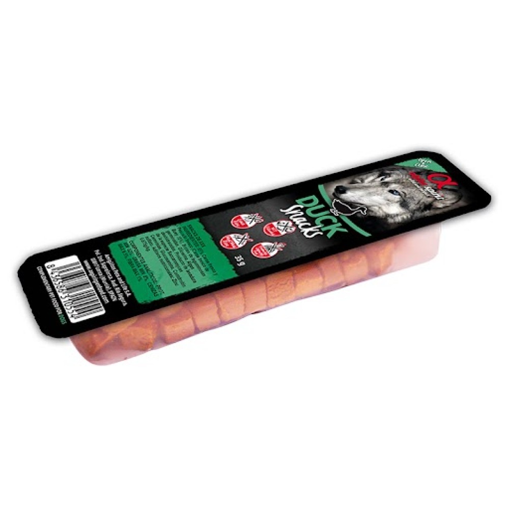 Ласощі для собак Alpha Spirit Snacks Duck кубики 35 г (качка) Ласощі для собак Alpha Spirit Snacks Duck кубики 35 г (качка)