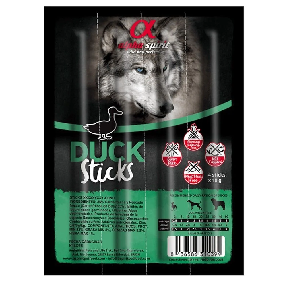 Ласощі для собак Alpha Spirit Duck Sticks 40 г - качка Ласощі для собак Alpha Spirit Duck Sticks 40 г - качка