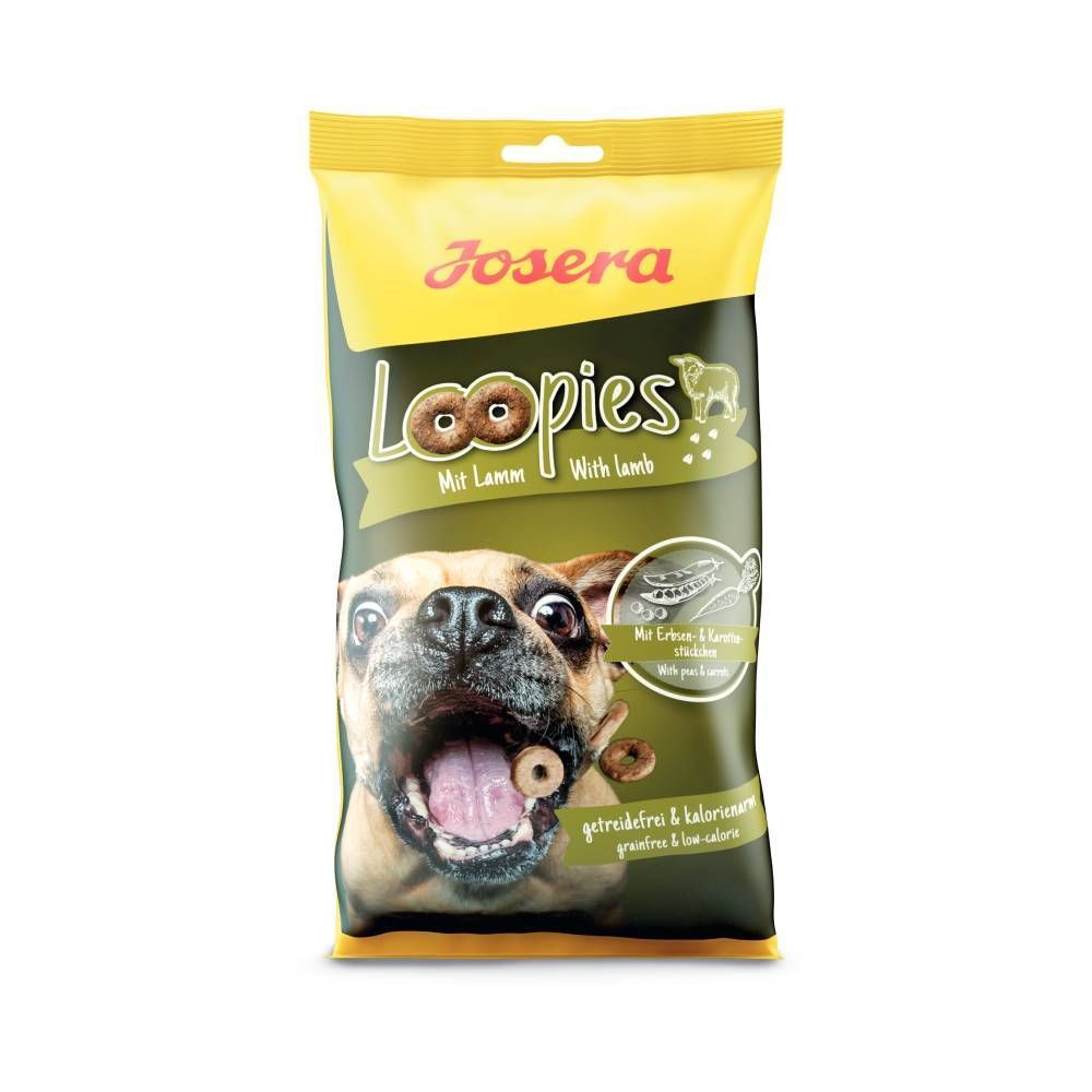 Ласощі для собак Josera Loopies 150 г - ягня Ласощі для собак Josera Loopies 150 г - ягня
