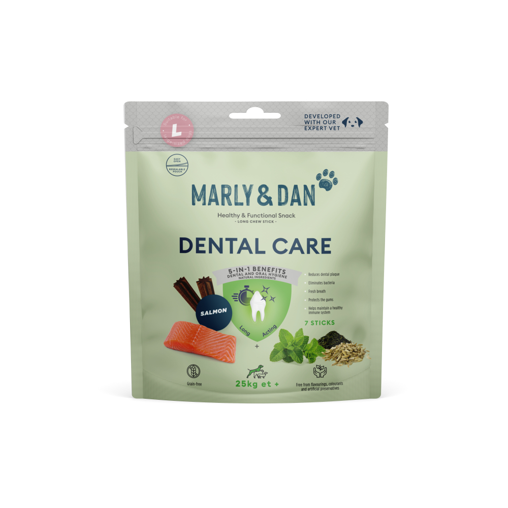Ласощі для собак Marly and Dan, Dental large breed 175 г - лосось Ласощі для собак Marly and Dan, Dental large breed 175 г - лосось