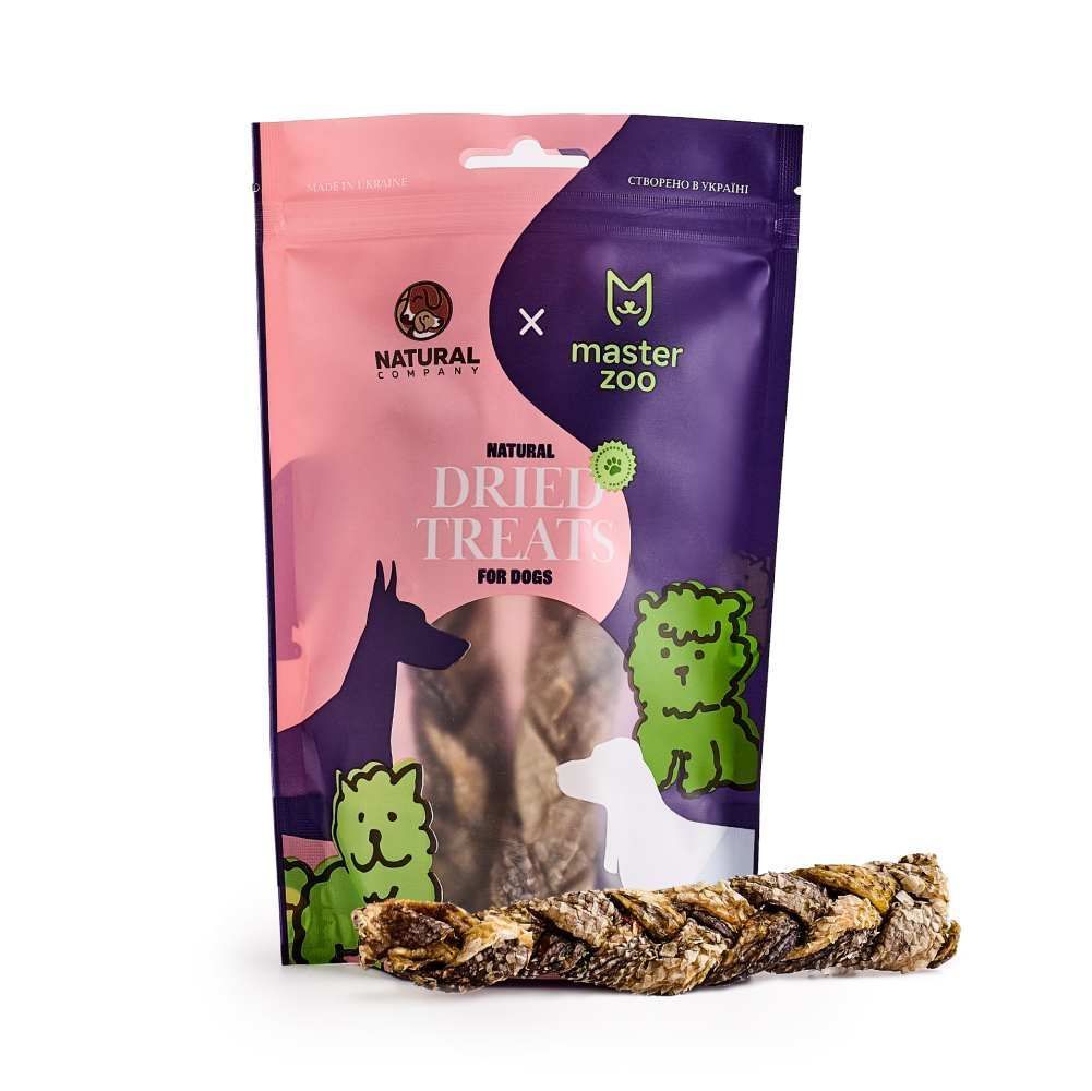 Ласощі для собак Natural Dried Косичка 1 шт 50 г - тріска
