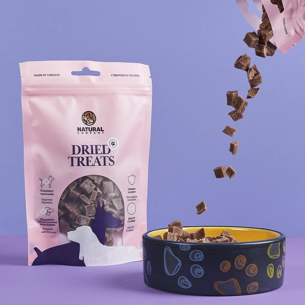 Ласощі для собак Natural Dried Treats Кубики 100 г - баранина Ласощі для собак Natural Dried Treats Кубики 100 г - баранина