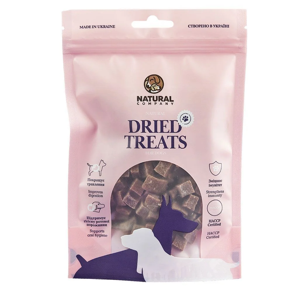 Ласощі для собак Natural Dried Treats Кубики 100 г - баранина Ласощі для собак Natural Dried Treats Кубики 100 г - баранина