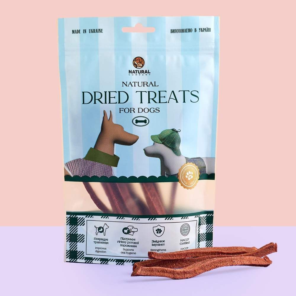 Ласощі для собак Natural Dried Treats 100 г - асорті Ласощі для собак Natural Dried Treats 100 г - асорті