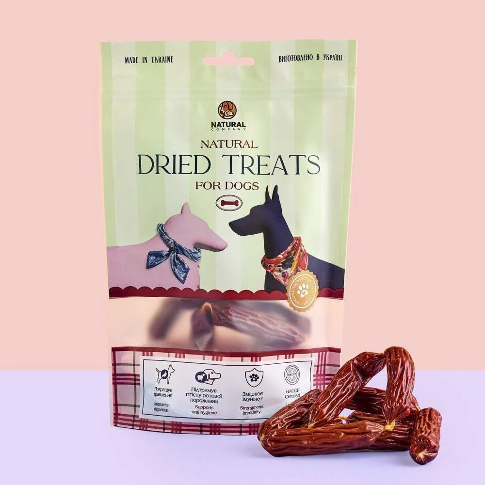 Ласощі для собак Natural Dried Treats Сосиски 10 шт - баранина