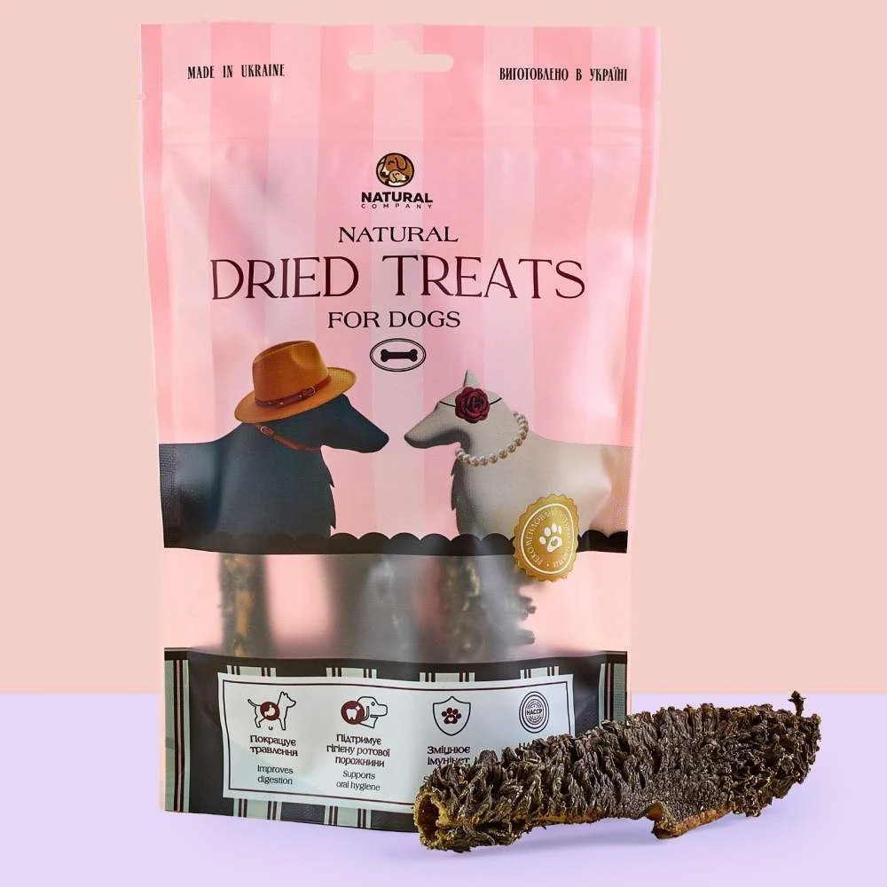 Ласощі для собак Natural Dried Treats 100 г - рубець яловичий