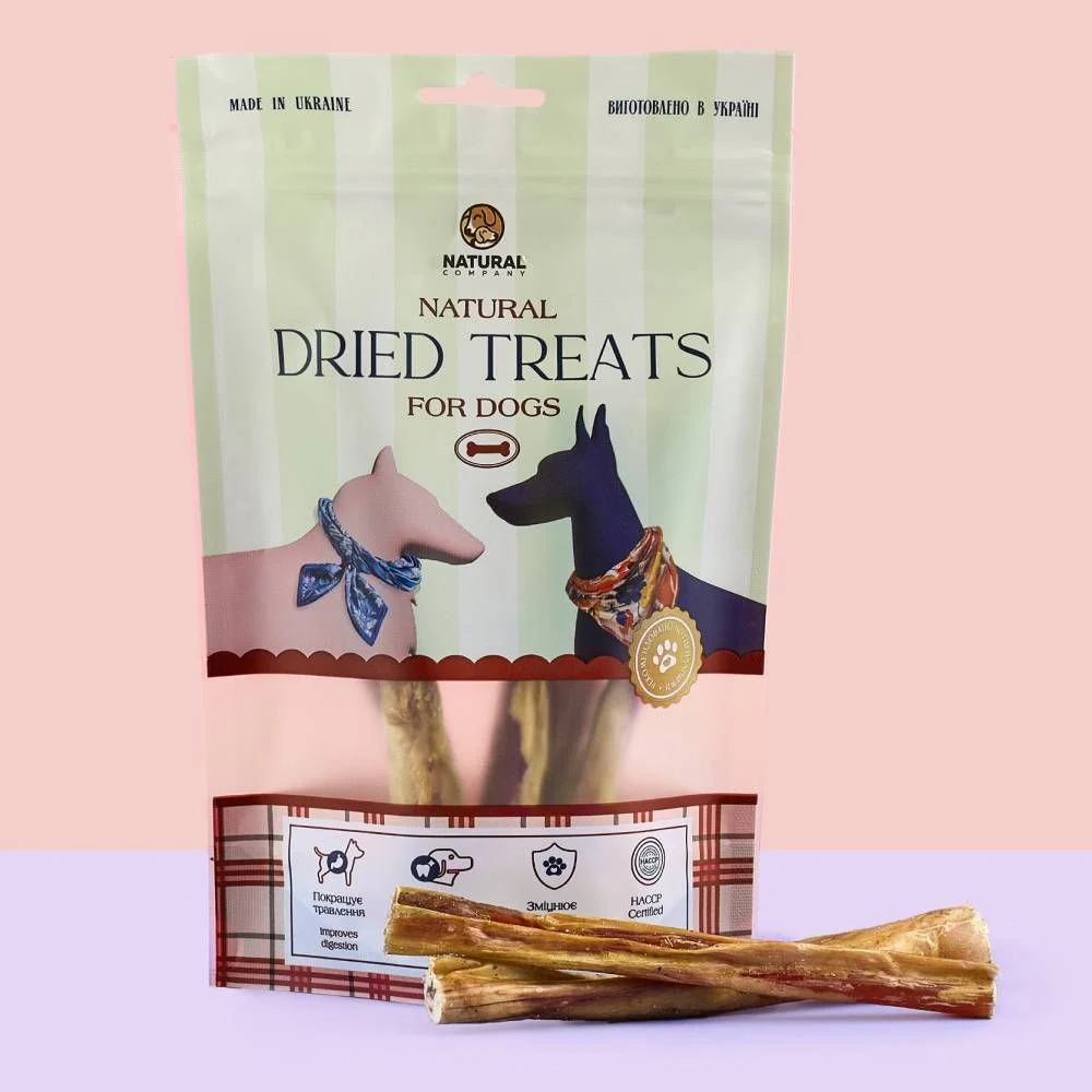 Ласощі для собак Natural Dried Treats 90 г - стравохід яловичий