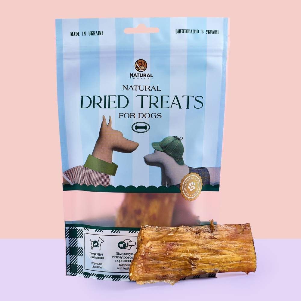 Ласощі для собак Natural Dried Treats 100 г - сухожилля яловичі