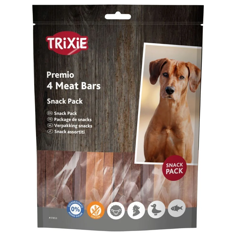 Ласощі для собак Trixie Premio 4 Meat Bars 4 x 100 г - асорті Ласощі для собак Trixie Premio 4 Meat Bars 4 x 100 г - асорті