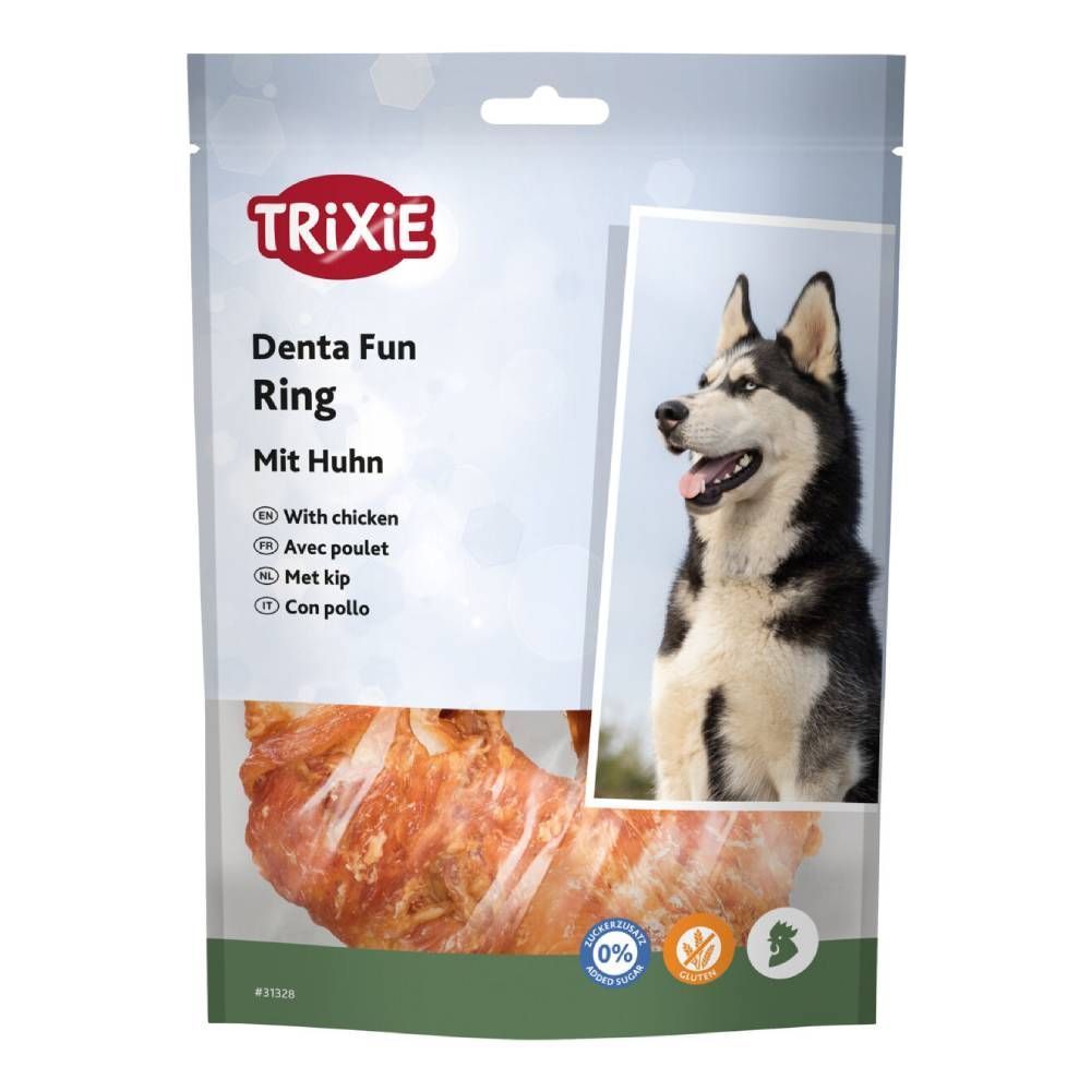 Ласощі для собак Trixie Denta Fun Ring 20 см 225 г - курка Ласощі для собак Trixie Denta Fun Ring 20 см 225 г - курка