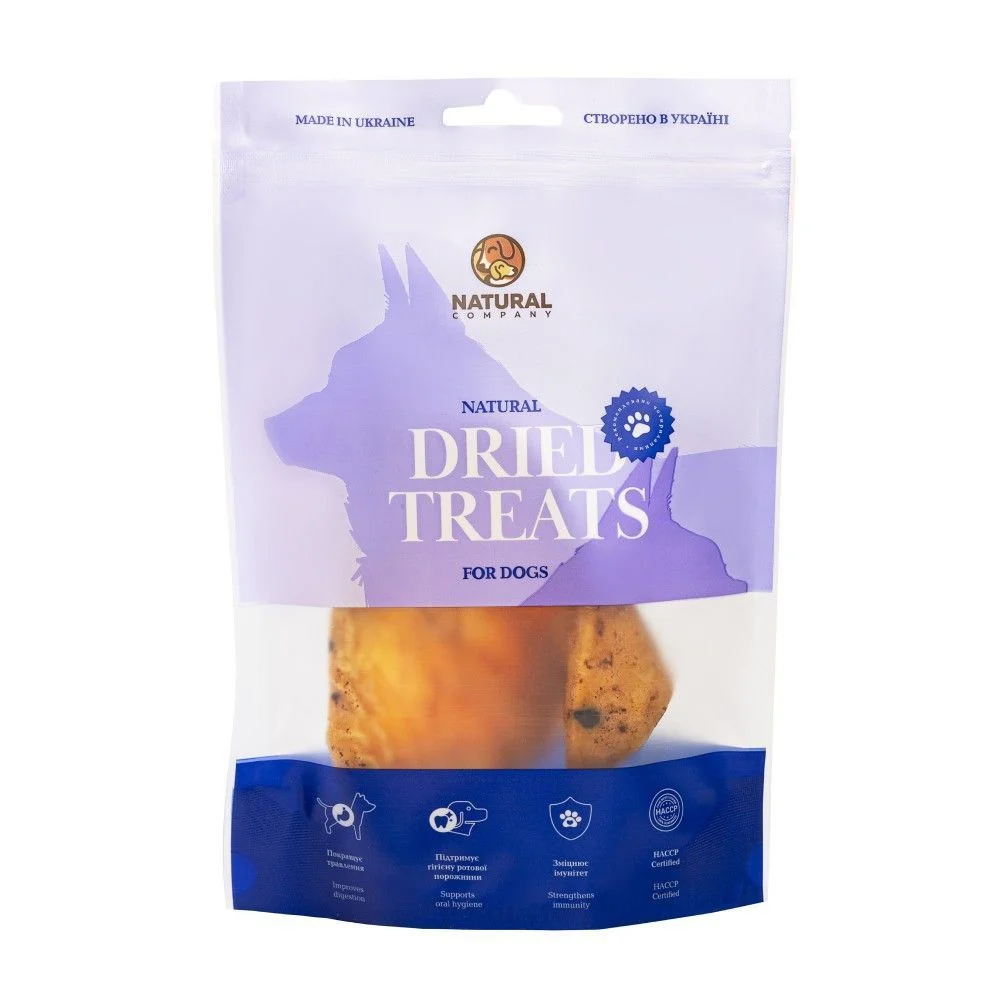Ласощі для собак Natural Dried Treats 2 шт - вуха свинячі Ласощі для собак Natural Dried Treats 2 шт - вуха свинячі