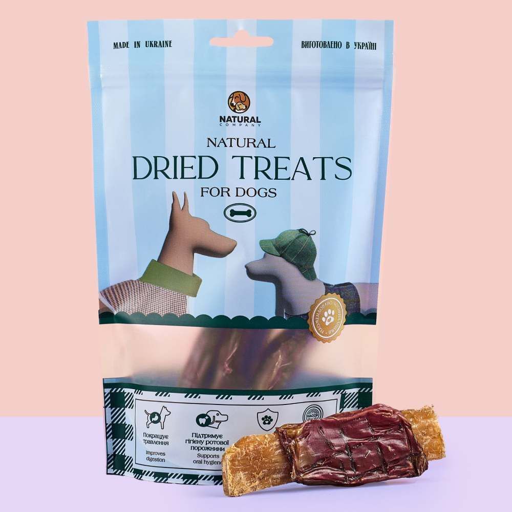 Ласощі для собак Natural Dried Treats 100 г - яловичина