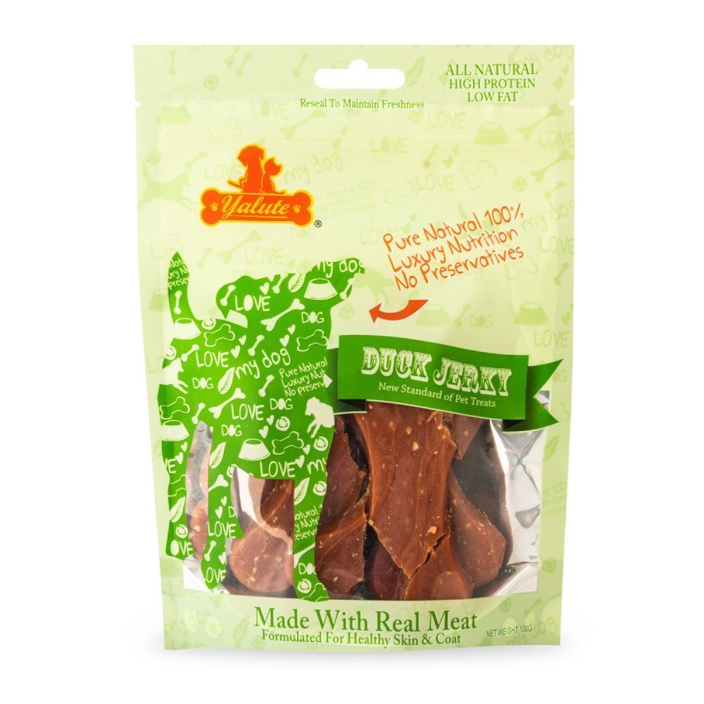 Ласощі для собак Yalute Duck Jerky 100 г - качка та банан Ласощі для собак Yalute Duck Jerky 100 г - качка та банан
