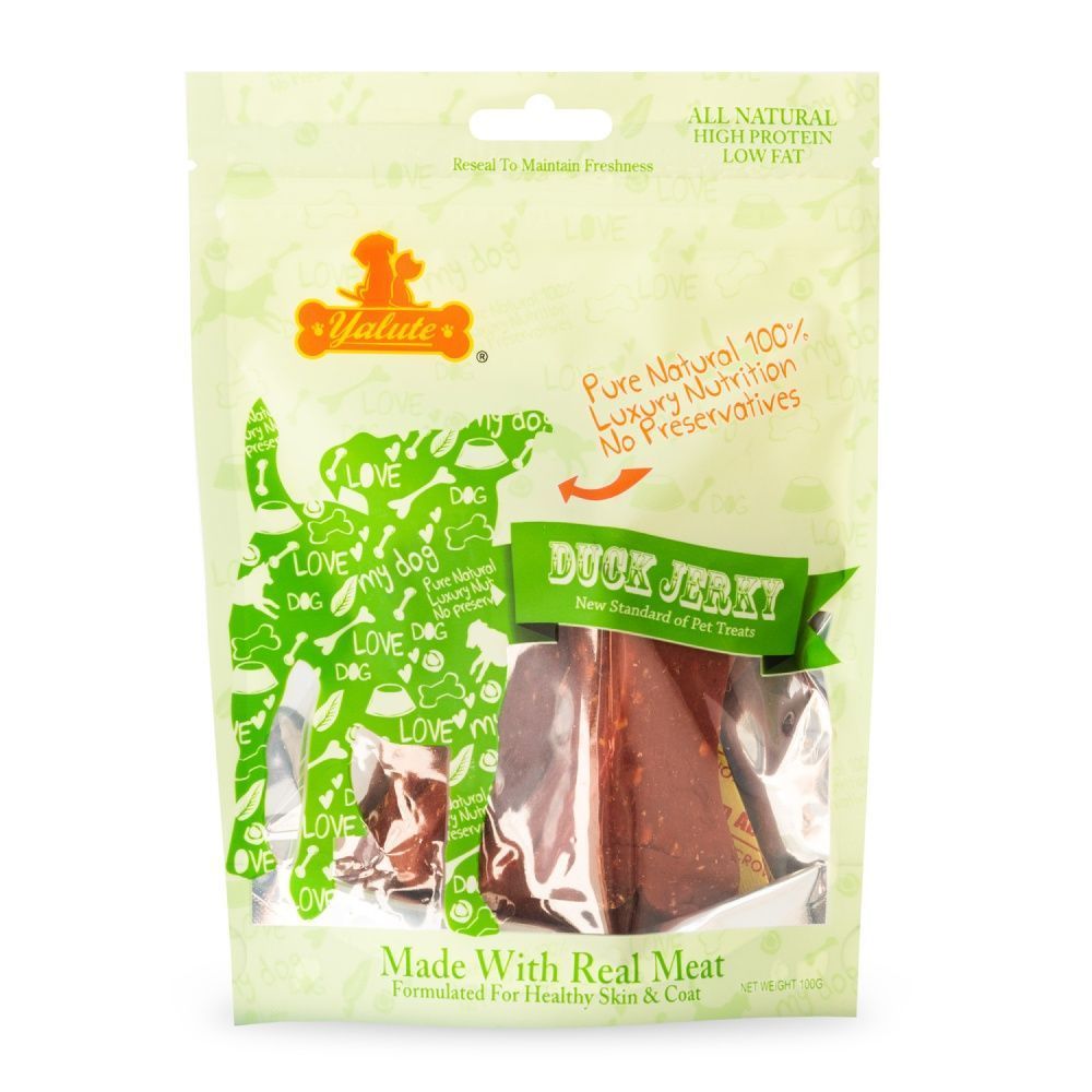 Ласощі для собак Yalute Duck Jerky 100 г - качка та яблуко Ласощі для собак Yalute Duck Jerky 100 г - качка та яблуко