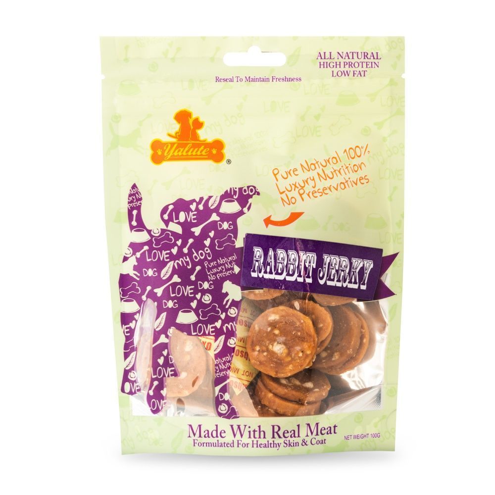 Лакомства для собак Yalute Rabbit Jerky 100 г - кролик и банан Лакомства для собак Yalute Rabbit Jerky 100 г - кролик и банан