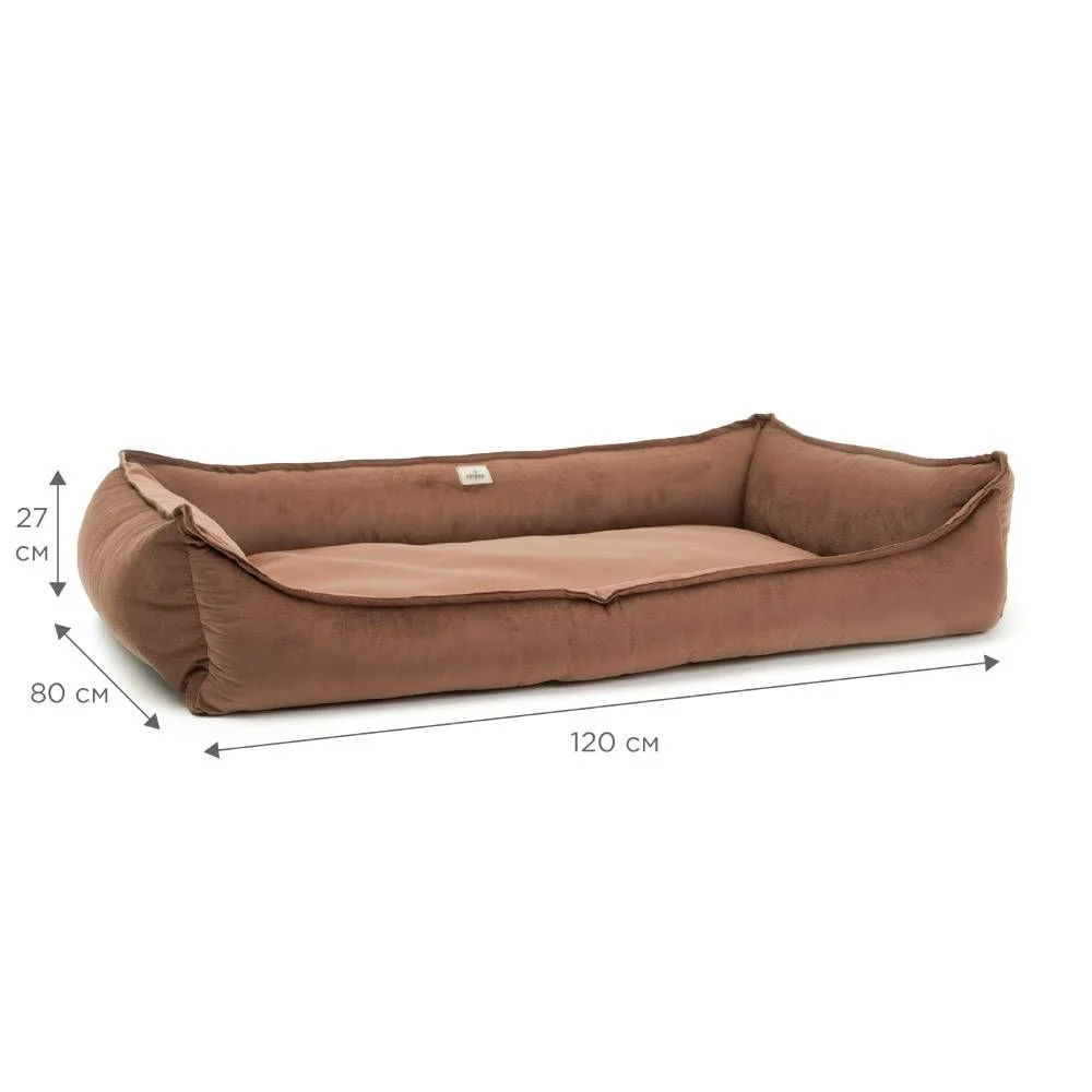 Лежак для собак PETBED Комфорт 3XL 120х80х27 см — коричневый Лежак для собак PETBED Комфорт 3XL 120х80х27 см — коричневый
