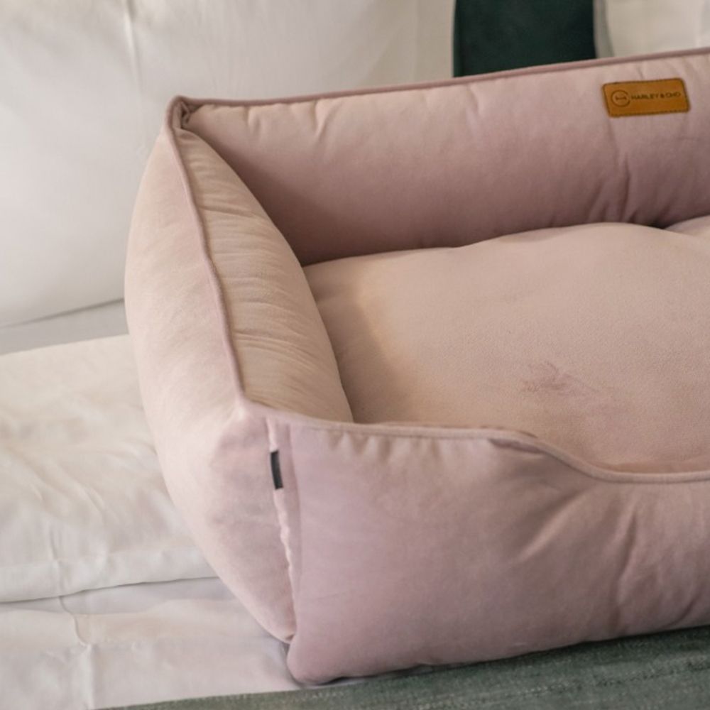 Лежак для собак Harley and Cho Dreamer Velur Pudra S 60 x 45 см - dgs Лежак для собак Harley and Cho Dreamer Velur Pudra S 60 x 45 см - dgs