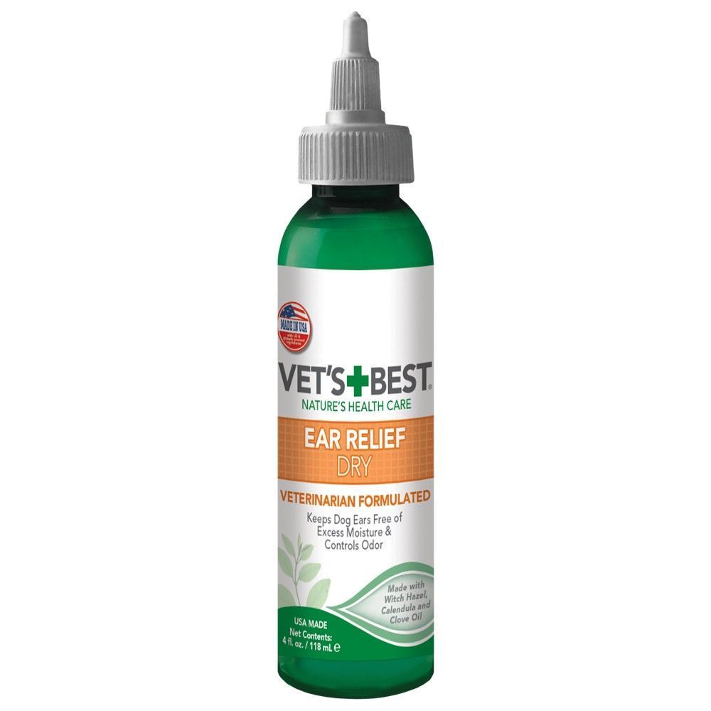 Лосьон для ухода за ушами собак Vet's Best Ear Relief Dry 118 мл Лосьон для ухода за ушами собак Vet's Best Ear Relief Dry 118 мл