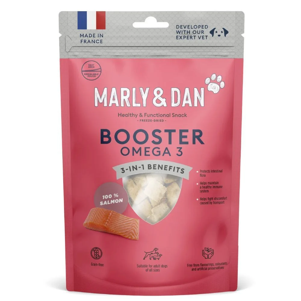 Ласощі для собак Marly & Dan Booster Omega-3 50 г - лосось Ласощі для собак Marly & Dan Booster Omega-3 50 г - лосось