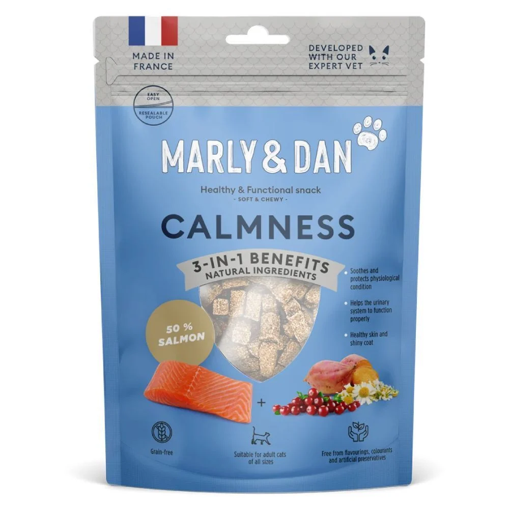 Ласощі для котів Marly & Dan Calmness 40 г - лосось Ласощі для котів Marly & Dan Calmness 40 г - лосось