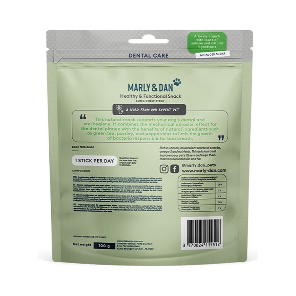Лакомства для собак Marly & Dan Dental Small Breed 100 г - лосось Лакомства для собак Marly & Dan Dental Small Breed 100 г - лосось