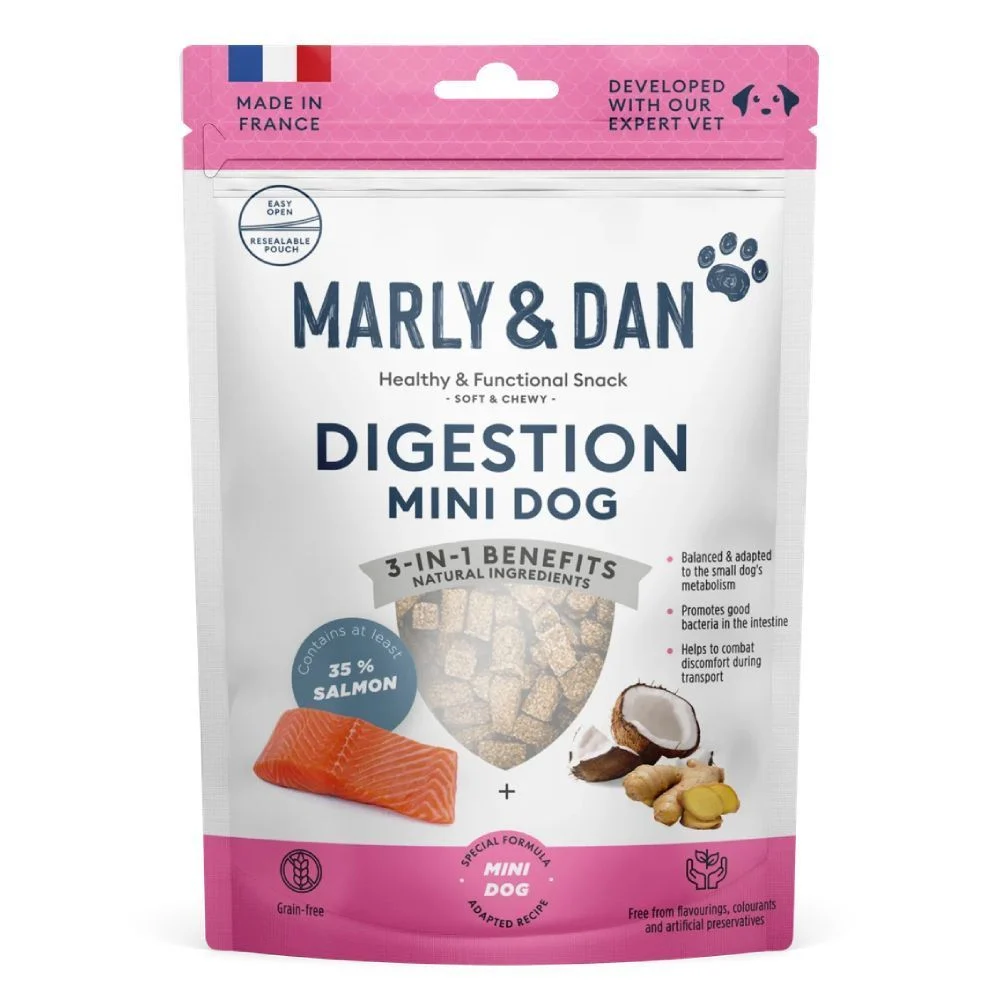 Лакомства для собак Marly & Dan Digestion Mini 50 г - лосось Лакомства для собак Marly & Dan Digestion Mini 50 г - лосось