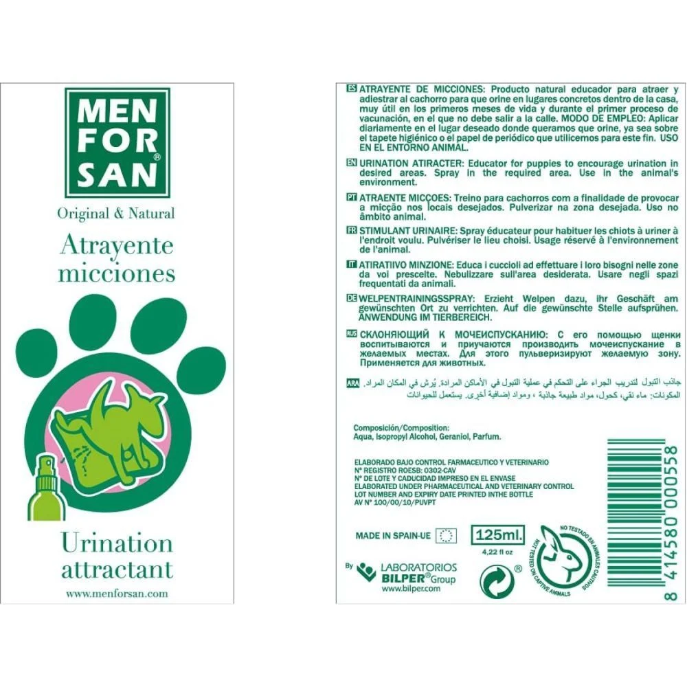 Menforsan Urination attractant спрей для виховання собак 125 мл