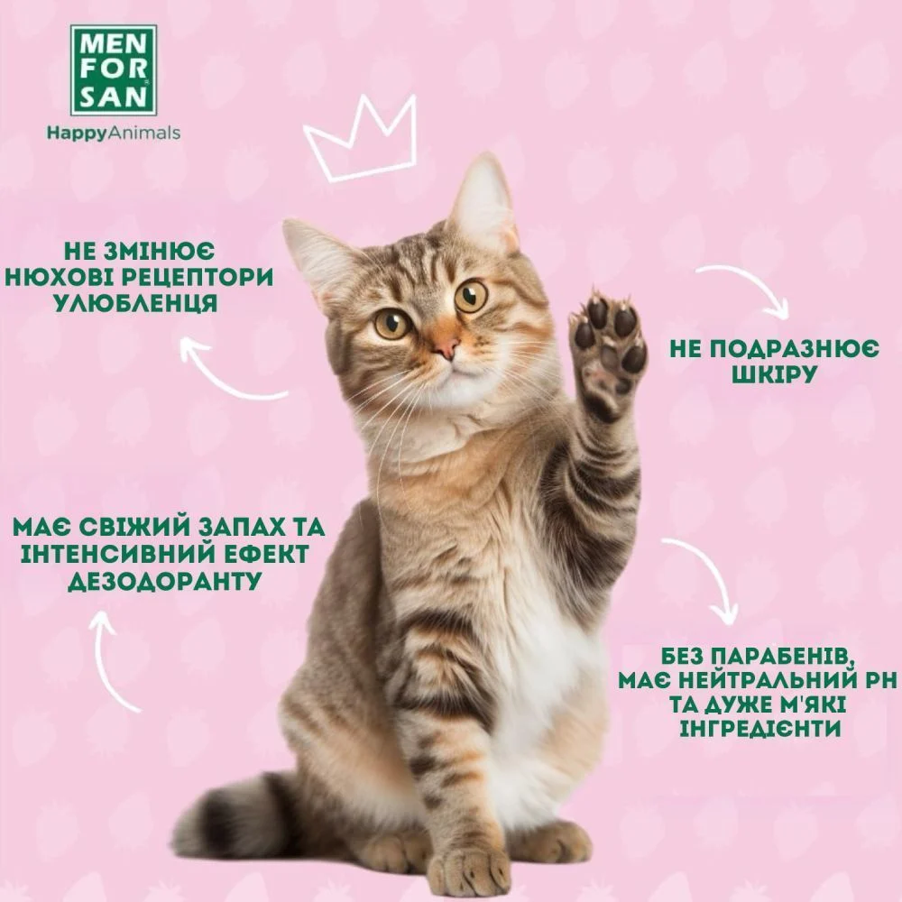 Menforsan Strawberry одеколон для кошек 125 мл - клубника Menforsan Strawberry одеколон для кошек 125 мл - клубника