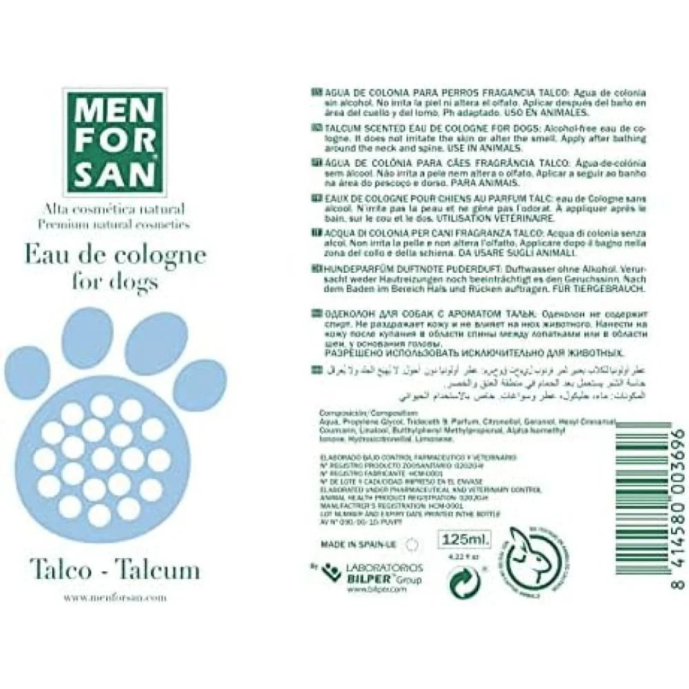 Menforsan Talcum одеколон для собак 125 мл - тальк Menforsan Talcum одеколон для собак 125 мл - тальк