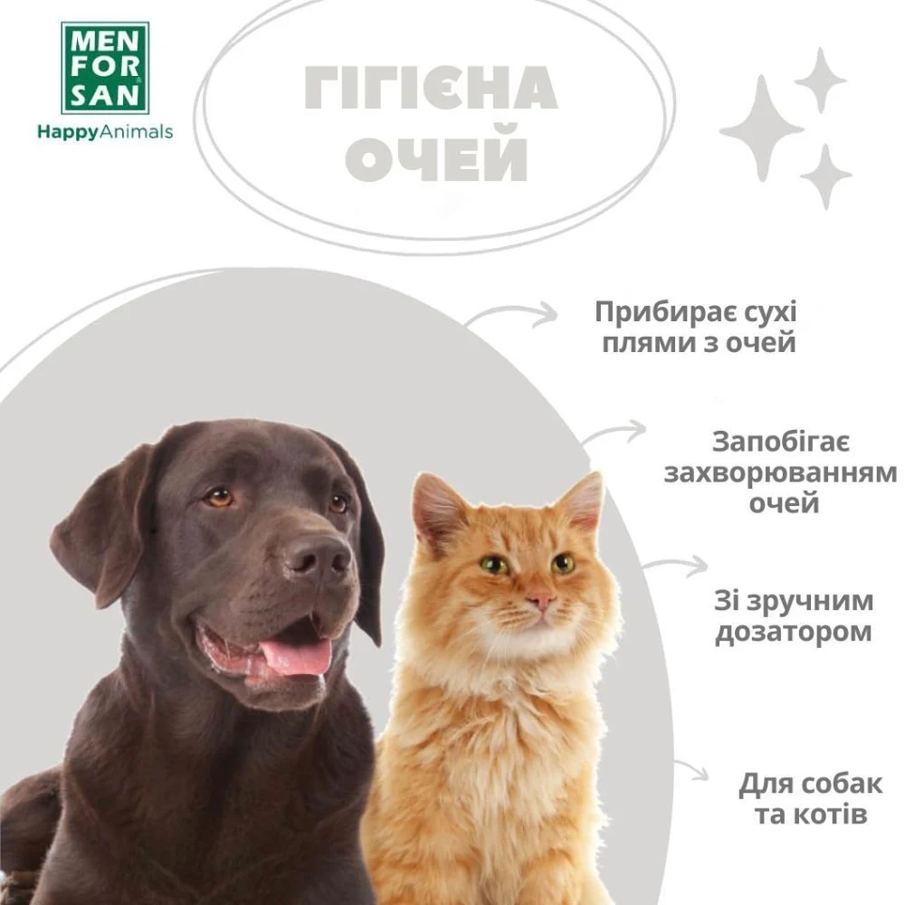 Menforsan Eye Cleanser средство для очистки глаз собак 125 мл