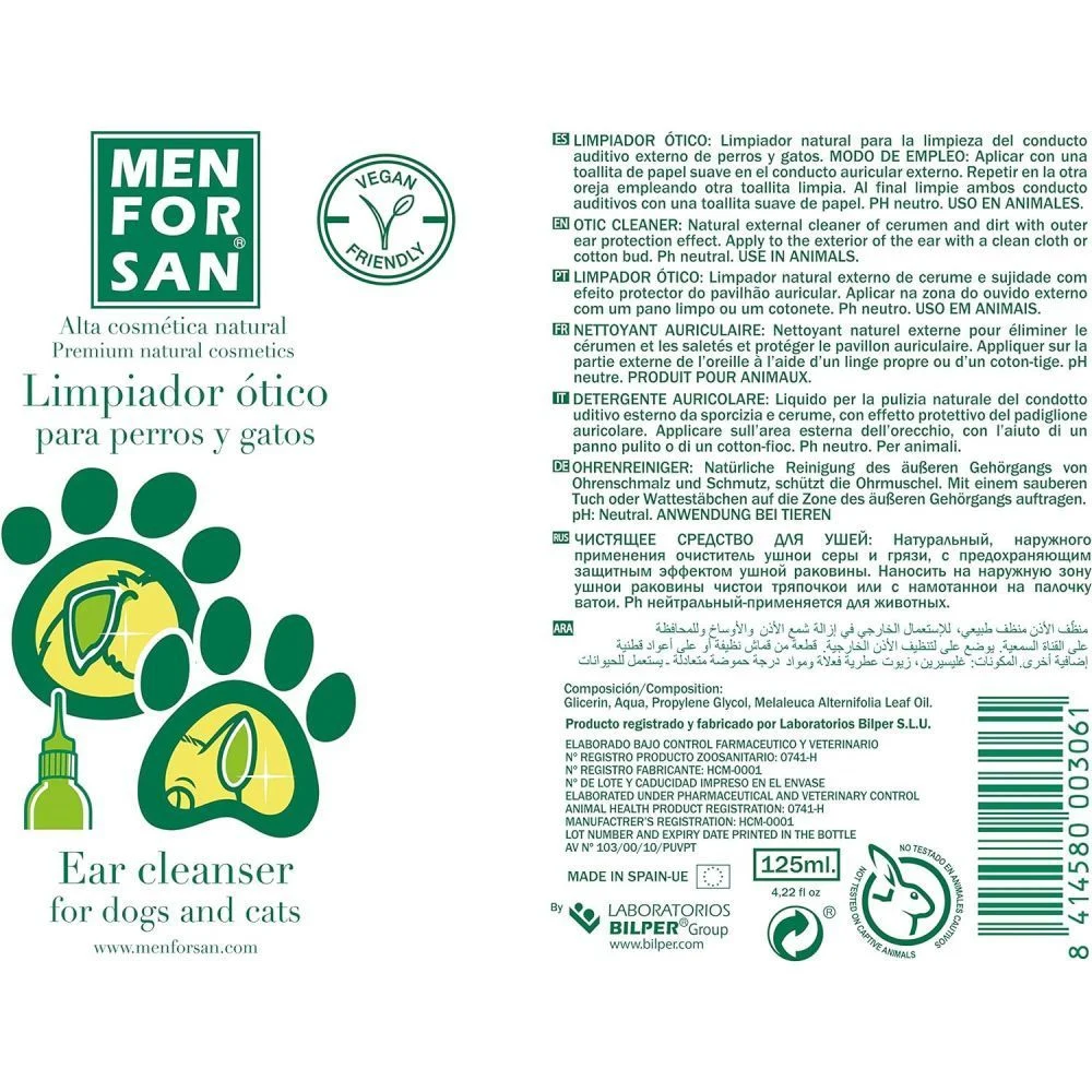 Menforsan Ear Cleanser засіб для очищення вух собак 125 мл