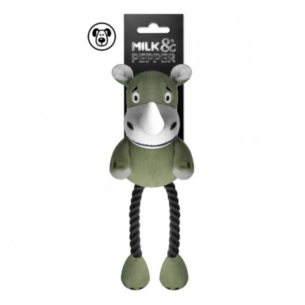 Milk & Pepper Sekou Носорог игрушка для собак 26 см - хаки Milk & Pepper Sekou Носорог игрушка для собак 26 см - хаки