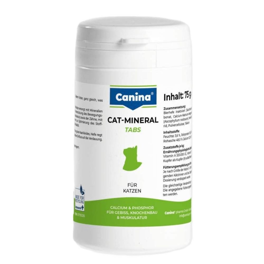 Мінеральний комплекс для котів Canina Cat-Mineral 150 таблеток 75 г Мінеральний комплекс для котів Canina Cat-Mineral 150 таблеток 75 г
