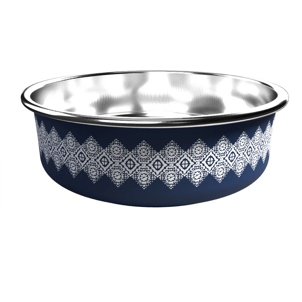 Миска металлическая ArjanImpex Fusion Boho Ethnic 470 мл / 13 см - синий Миска металлическая ArjanImpex Fusion Boho Ethnic 470 мл / 13 см - синий