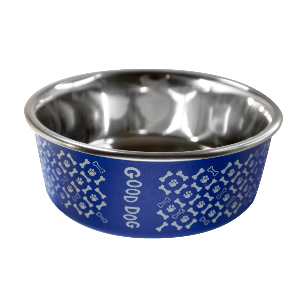 Миска металева ArjanImpex Fusion Good Dog 280 мл / 11 см - блакитний Миска металева ArjanImpex Fusion Good Dog 280 мл / 11 см - блакитний