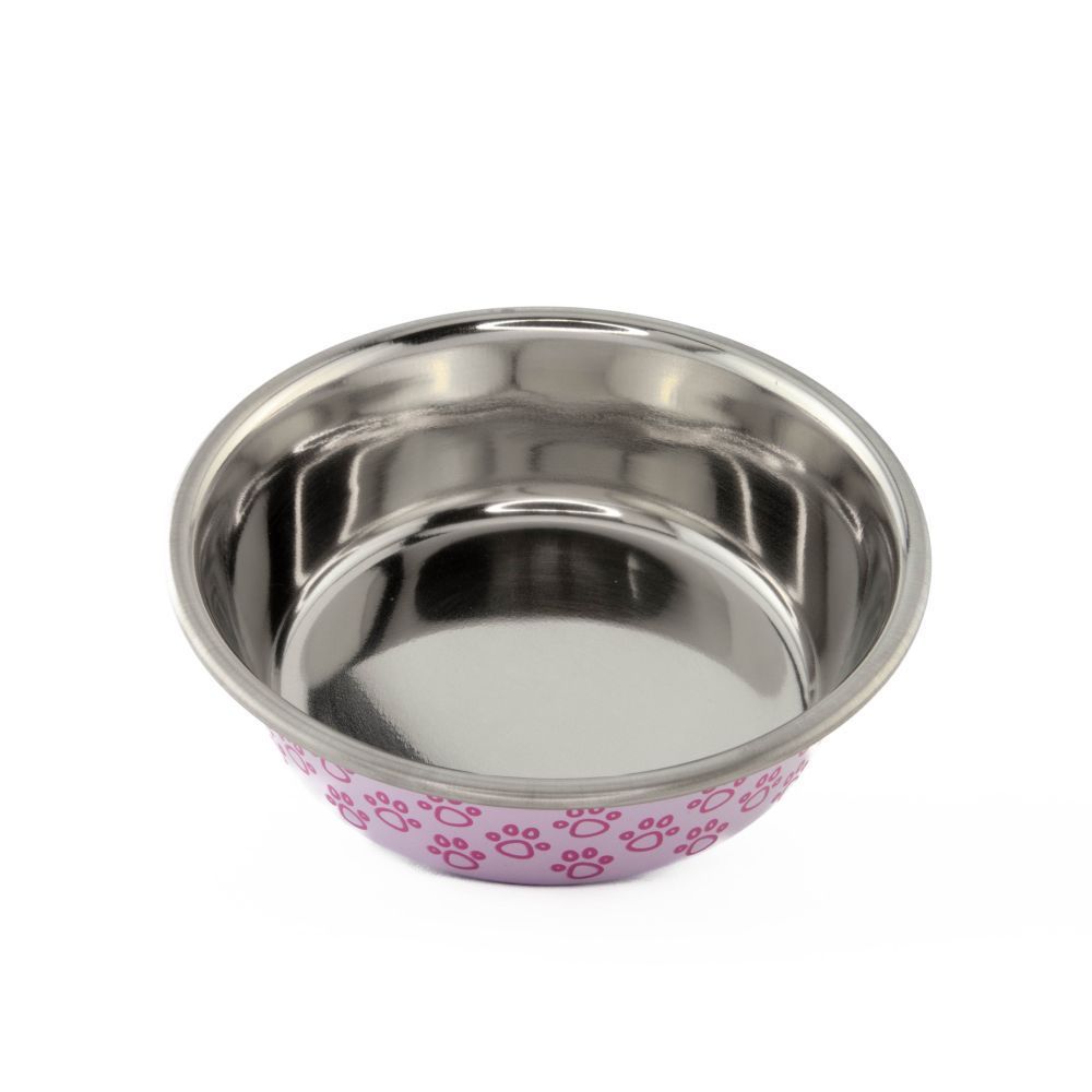 Миска металева ArjanImpex Animal Paw Print 01 270 мл - рожевий Миска металева ArjanImpex Animal Paw Print 01 270 мл - рожевий