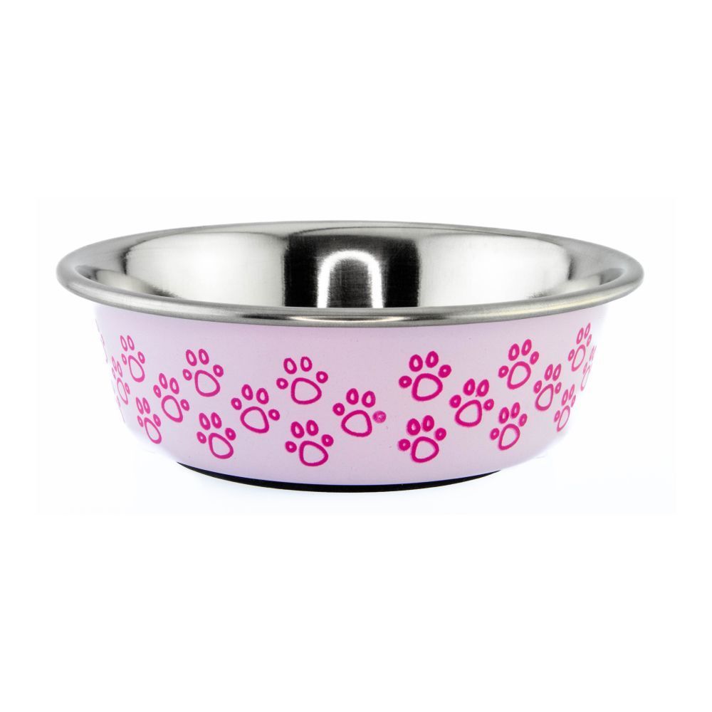 Миска металева ArjanImpex Animal Paw Print 01 270 мл - рожевий Миска металева ArjanImpex Animal Paw Print 01 270 мл - рожевий