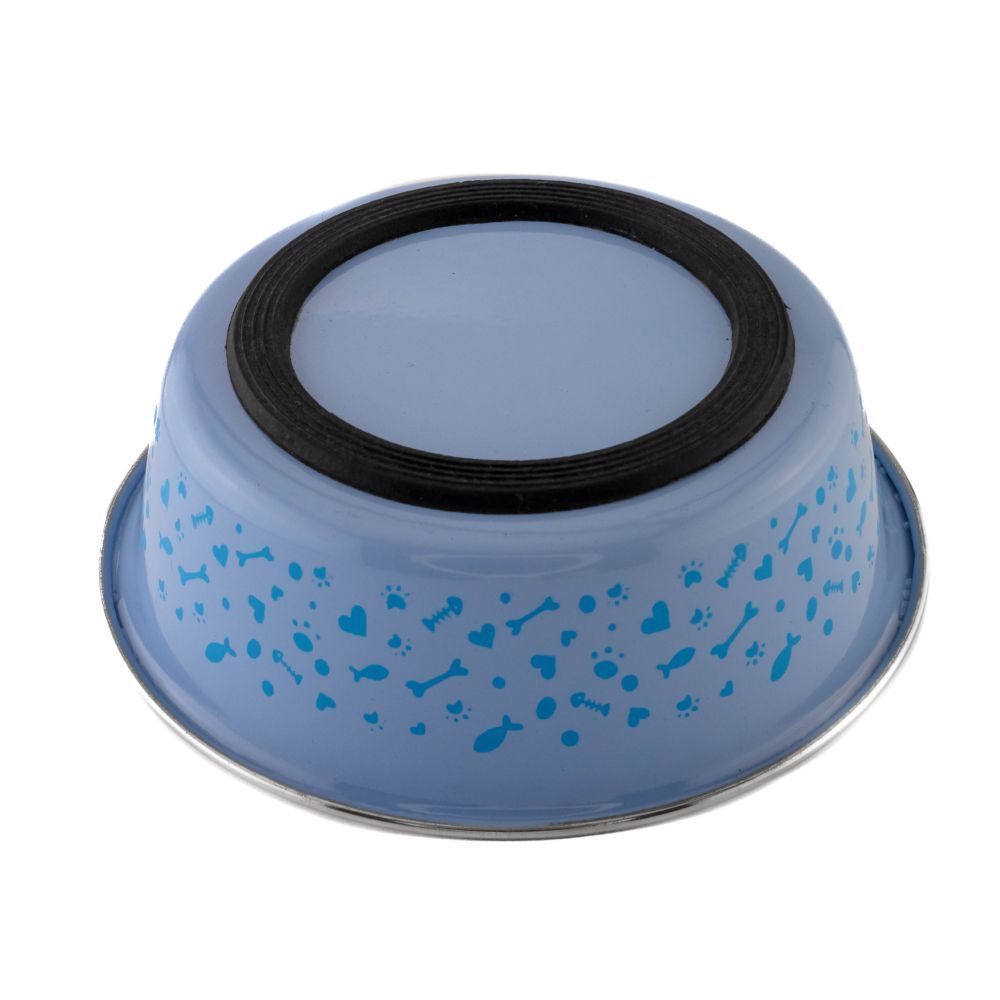 Миска металева ArjanImpex Paw Heart Bone and Fish 270 мл - блакитний Миска металева ArjanImpex Paw Heart Bone and Fish 270 мл - блакитний
