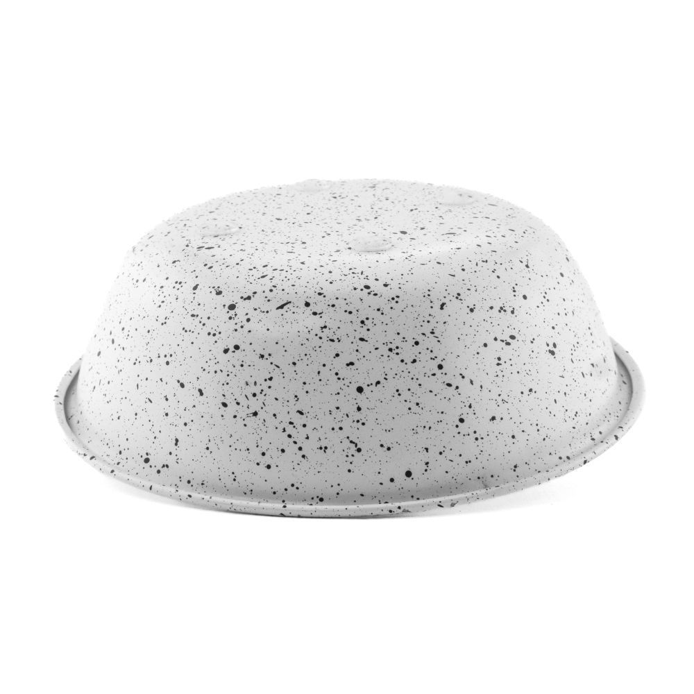ArjanImpex Premium Ribbed Speckle миска металева для собак 350 мл - білий