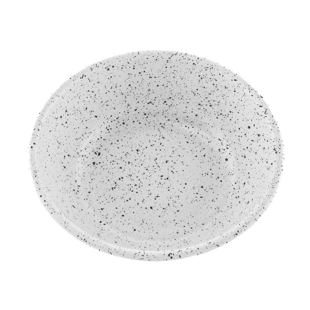 ArjanImpex Premium Ribbed Speckle миска металева для собак 350 мл - білий