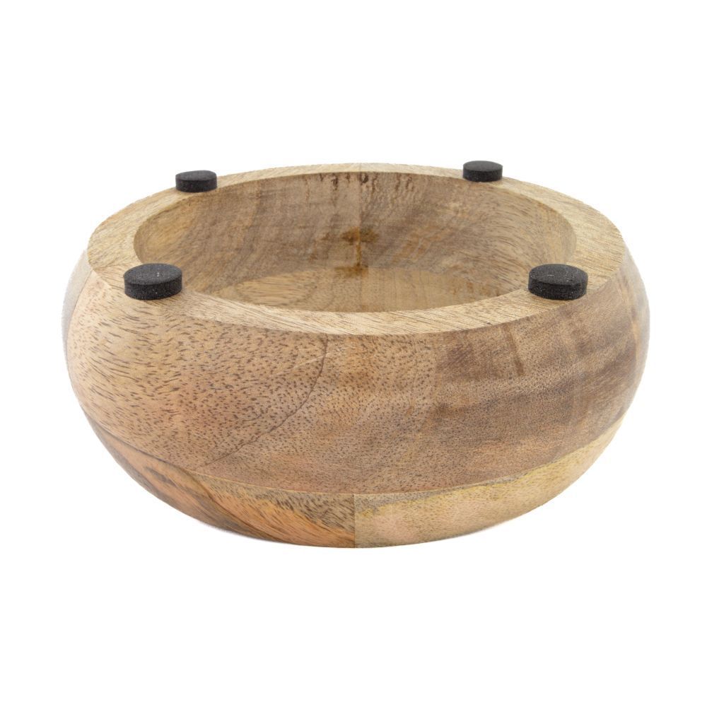ArjanImpex Wooden Holders With SS Insert Belly миска металева для собак 370 мл - коричневий