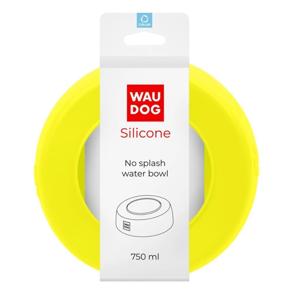 Миска-непроливайка WAUDOG Silicone 750 мл (жовта)