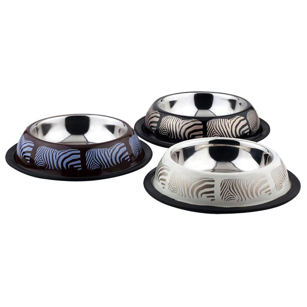 Petz Creation Zebra NS миска металева для собак 900 мл - колір в асортименті