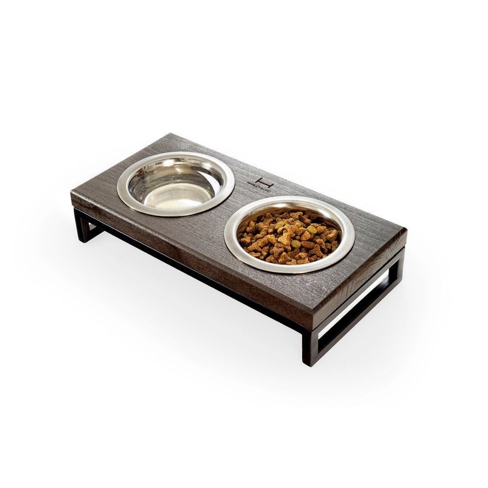 Миски на підставці Harley and Cho Lunch Bar Brown wood + Black S 2 х 450 мл / 12 см Миски на підставці Harley and Cho Lunch Bar Brown wood + Black S 2 х 450 мл / 12 см