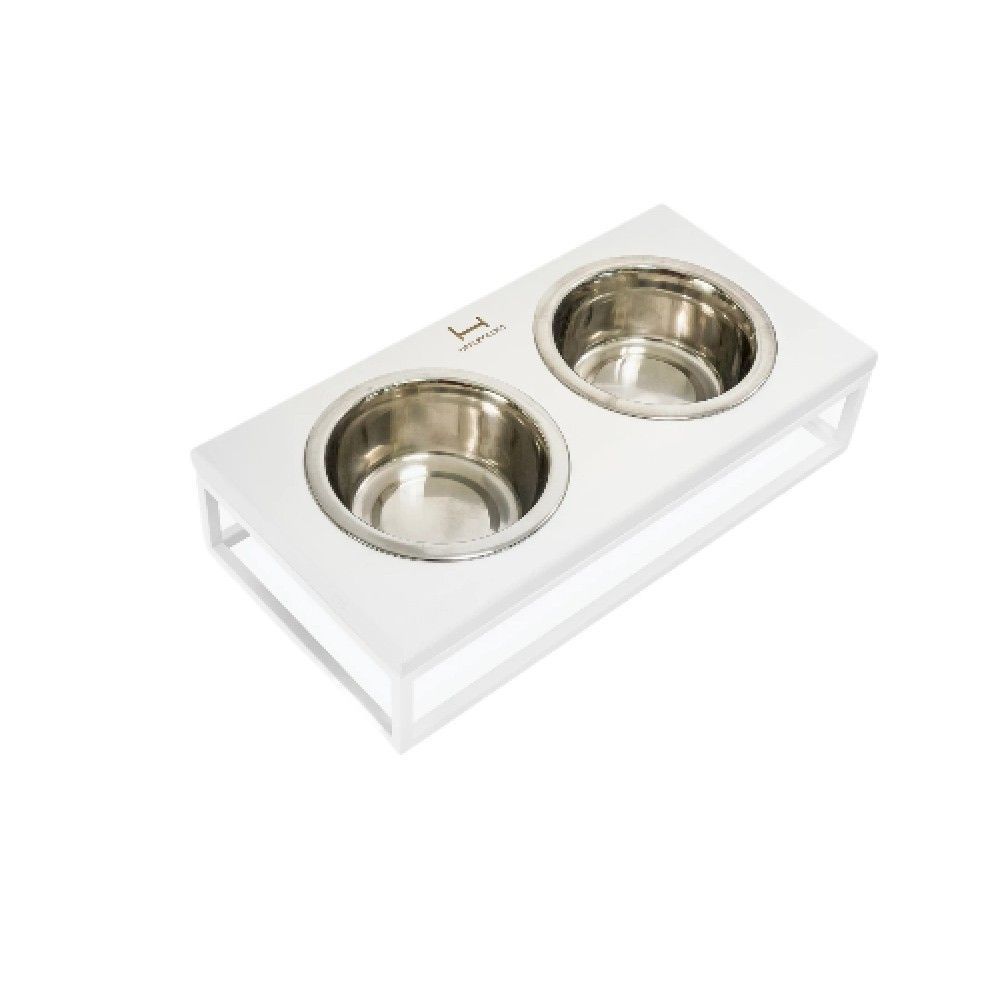 Миски на підставці Harley and Cho Lunch Bar White Wood + White S 2 х 450 мл / 12 см Миски на підставці Harley and Cho Lunch Bar White Wood + White S 2 х 450 мл / 12 см