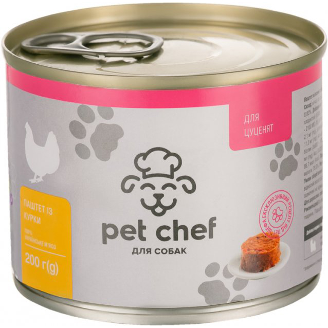 Мясной паштет для щенков Pet Chef 200 г (курица)
