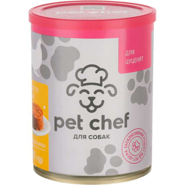 Мясной паштет для щенков Pet Chef 360 г (курица)