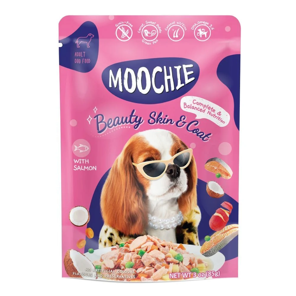 Влажный корм для собак Moochie Beauty Skin and Coat Adult 85 г - лосось Влажный корм для собак Moochie Beauty Skin and Coat Adult 85 г - лосось