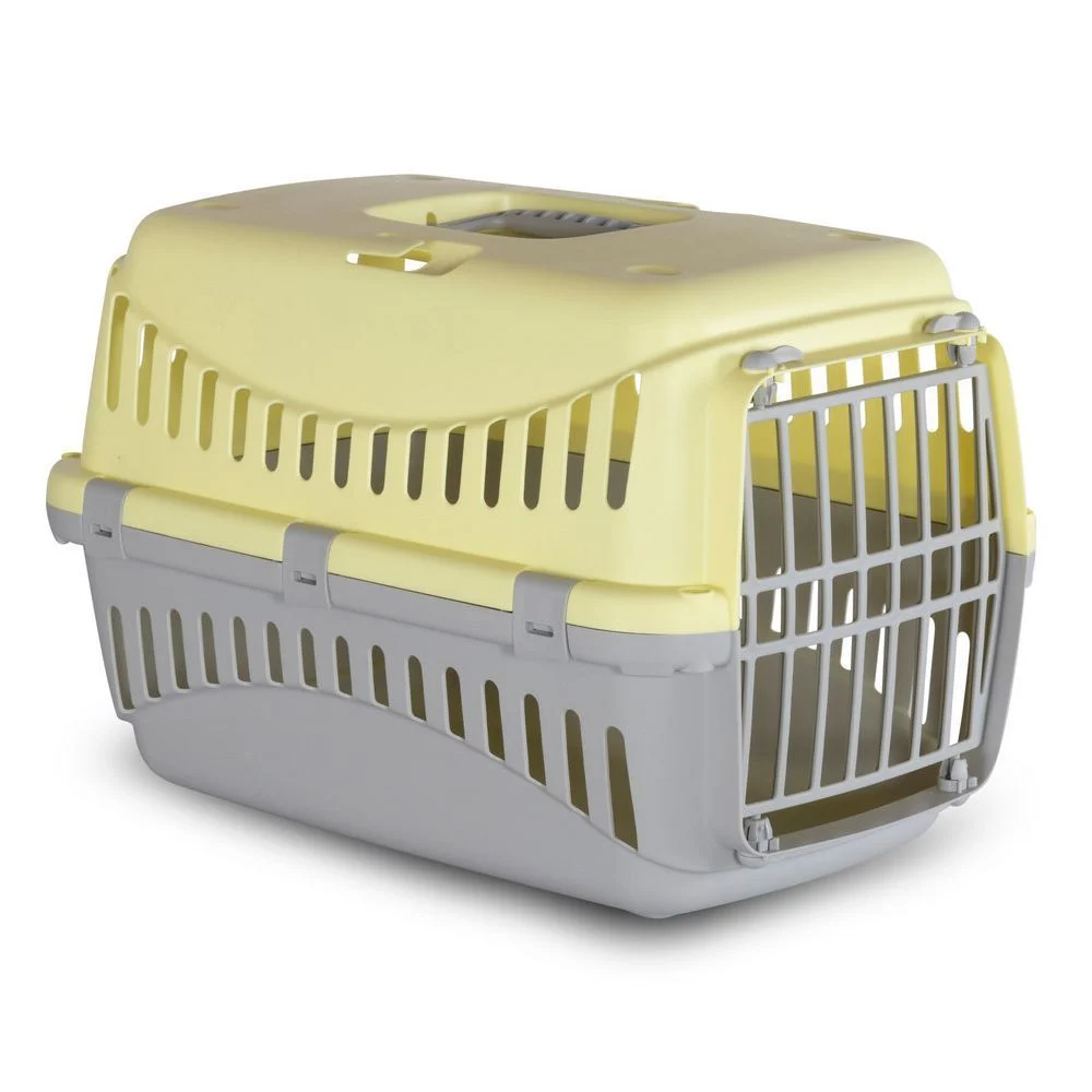 Переноска для котів MP Bergamo Gipsy 2 Large пластикові дверцята 58х38х38 см - жовтий