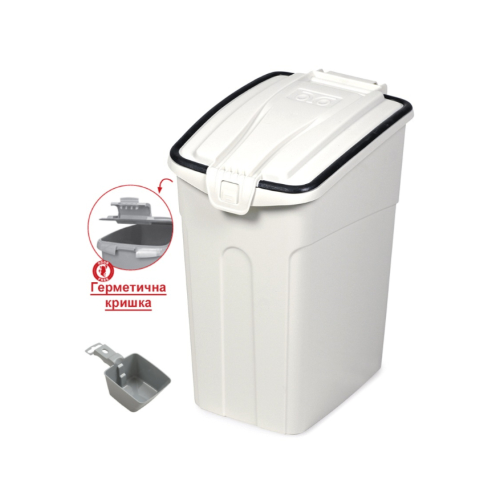 Контейнер для корма кошек MPS Oto Food S 31х19х35 см 12 л - белый Контейнер для корма кошек MPS Oto Food S 31х19х35 см 12 л - белый